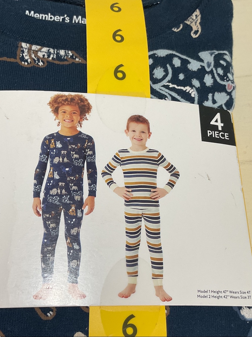 Member's Mark Boys Organic Cotton Dog Print Pajama Set - Navy - Picture 3 of 3